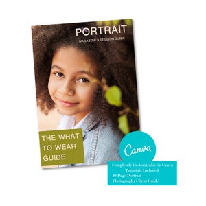 Portrait Photography Marketing Magazine Template for Canva, Family Photography Client Guide, Welcome Packet, Portrait Photographer V1