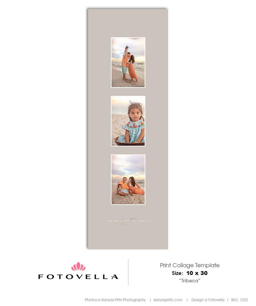 10x30 Print Collage Template for Photographers - Fine Art - Tribeca ...