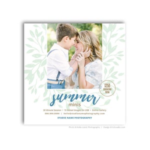 Summer Mini Photo Session Marketing Card - Digital Marketing Card - SUMMER BREEZE 1