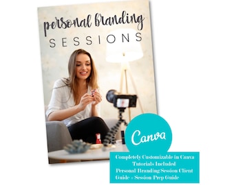 Personal Branding Client Guide, Canva Template, Session Planner, Welcome Packet, Photographer Marketing, Business Forms