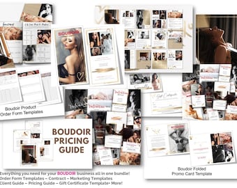 Boudoir Marketing Bundle, Photography Templates, Client Guide, Pricing Magazine, Welcome Packet PSD, Digital Download