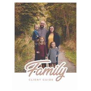 Family Client Guide | Magazine Welcome Packet Template | PSD Templates for Photographers