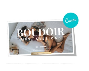 Boudoir Mini Session Marketing Template for Canva, Photography Marketing Template for Photographers V5 FACEBOOK