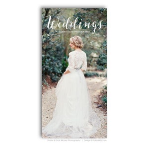 Fotografie Marketing Card - 4x8 Kaart - Promo Card Ansichtkaart Template - Wedding Fotograaf - BLISS
