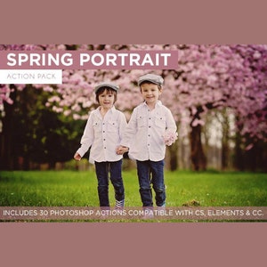 Spring Portrait Action Pack For Photographers, Photoshop Actions for Portrait Photographers, Portrait Photography Photoshop Actions