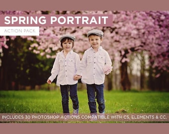 Spring Portrait Action Pack For Photographers, Photoshop Actions for Portrait Photographers, Portrait Photography Photoshop Actions