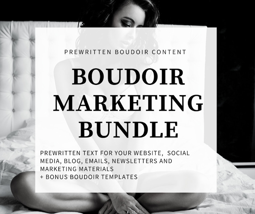 Boudoir Photography Marketing Bundle Prewritten Text for Your Website