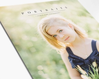Photography Marketing Brochure - Portrait Photography Marketing Magazine Template for Photographers