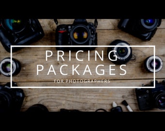 Plantilla de precios para fotografía, guía de inversión, hojas de precios para todos los nichos, herramienta para negocios de fotógrafos, digital