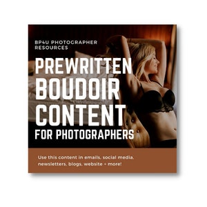 Boudoir Fotografie Marketing Kit | Vorgefertigte Website, Blog & E-Mail Inhalte für Boudoir Fotografen