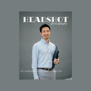 ヘッドショット写真撮影のウェルカム ガイド、写真撮影テンプレート、価格ガイド、価格設定、Photoshop マーケティング テンプレート、写真家向け雑誌