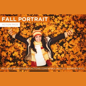 Fall Portrait Photoshop Action Pack For Photographers, Photoshop Actions for Portrait Photography