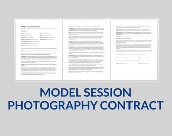 Model Photography Contract Template | Editable Model Release Form for Photographers | Client Agreement Word Template