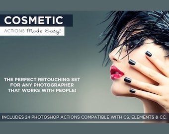 Cosmetic Photoshop Actions Made Easy for Photographers, Retouching Actions for Photoshop, Portrait Photography Photoshop Actions