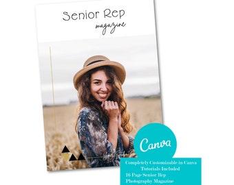 Senior Rep Client Guide, Canva Magazine Template, Photography Welcome Packet, Senior Ambassador Program Info