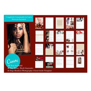 Boudoir Photography Client Guide | Welcome Packet for Clients | Canva Template