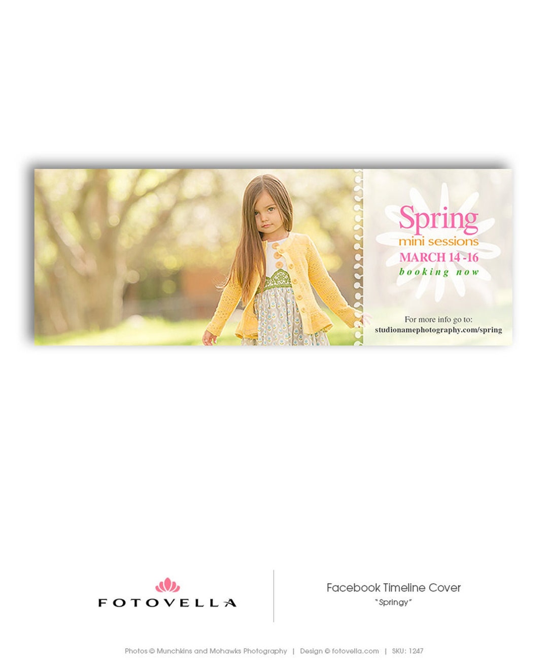 Spring Session Cover Spring Mini Session Facebook Cover Template for Photographers - SPRINGY ...