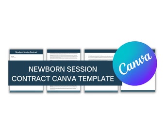 Newborn Session Contract for Canva, Newborn Photography, Photography Session Contract, Newborn Portrait Photographer Contract Template