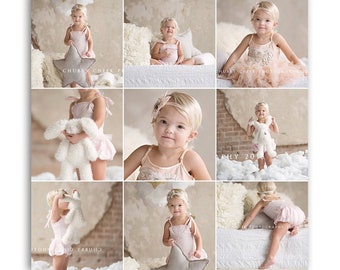 Photo Collage Template for Photographers | 24x24 Square Photoshop Layout | SIMPLICITY 24 SQUARE Digital Download
