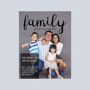 Family Photography Welcome Guide Magazine Template - Price Guide, Photoshop Template, Pricing Magazine Template for Photographers