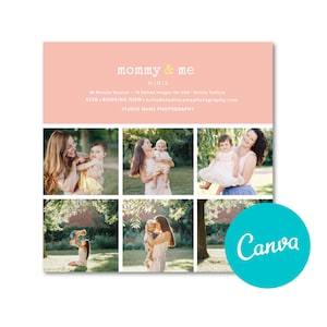 Mommy and Me Mini Session Marketing Template, CANVA Photography, Mother&#39;s Day, Mini Session Graphic for Photographers, 4