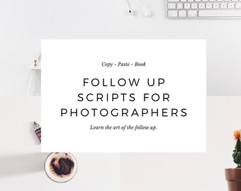 Email di follow-up per fotografi, modelli di email per clienti, script di prenotazione, marketing fotografico, già pronti, download digitale