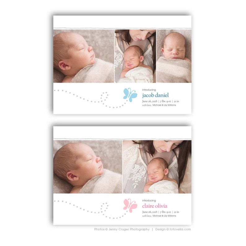 Birth Announcement Card for Photographers Bible Verse Etsy