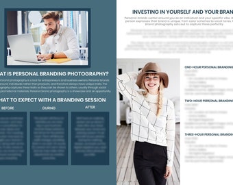 Personal Branding Photography Folded Marketing Template for Photographers