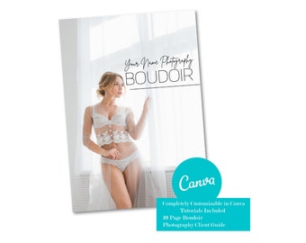 Boudoir Client Guide for Canva | Welcome Packet & Magazine Template for Boudoir Photography