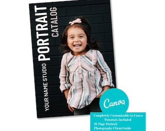 Portrait Photographer Client Welcome Guide Studio Magazine for Canva, Senior Photography, Wedding, Newborn, Pet, Maternity Client Guide