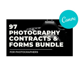 Photography Contract Bundle for CANVA, Photographer Contract Bundle, Photography Contracts, Photography Forms, Photography Questionnaires