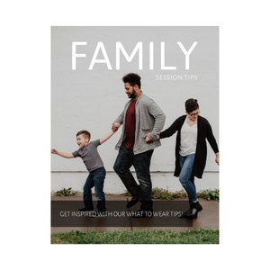 Family Photography Session Prep Guide | Welcome Packet | Editable Client Guide | Digital Download