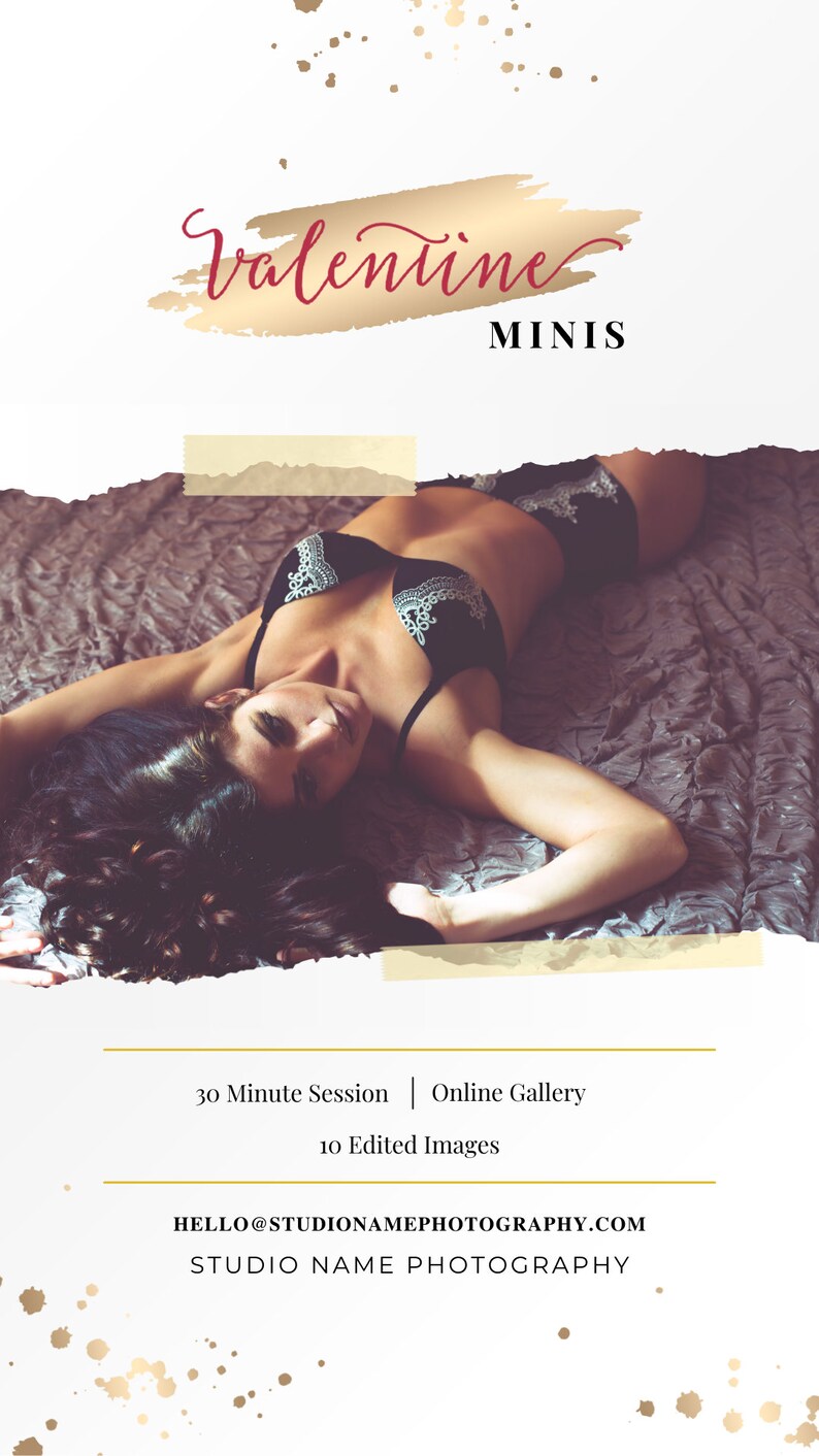 Boudoir Marketing Template | Canva Mini Session Bundle | Instagram & Email Templates, Mini Session Template for Boudoir Photographers image 9