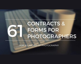 Photography Contract Bundle, Photographer Contract Bundle, Photography Contracts, Photography Forms for Photographers