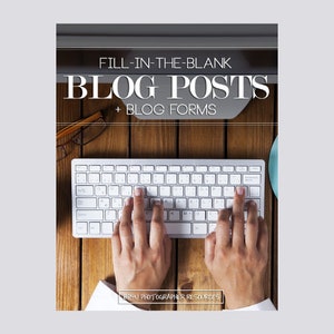 Fill-in-the-Blank Blog Posts | Photography Blogging Templates | Digital Download