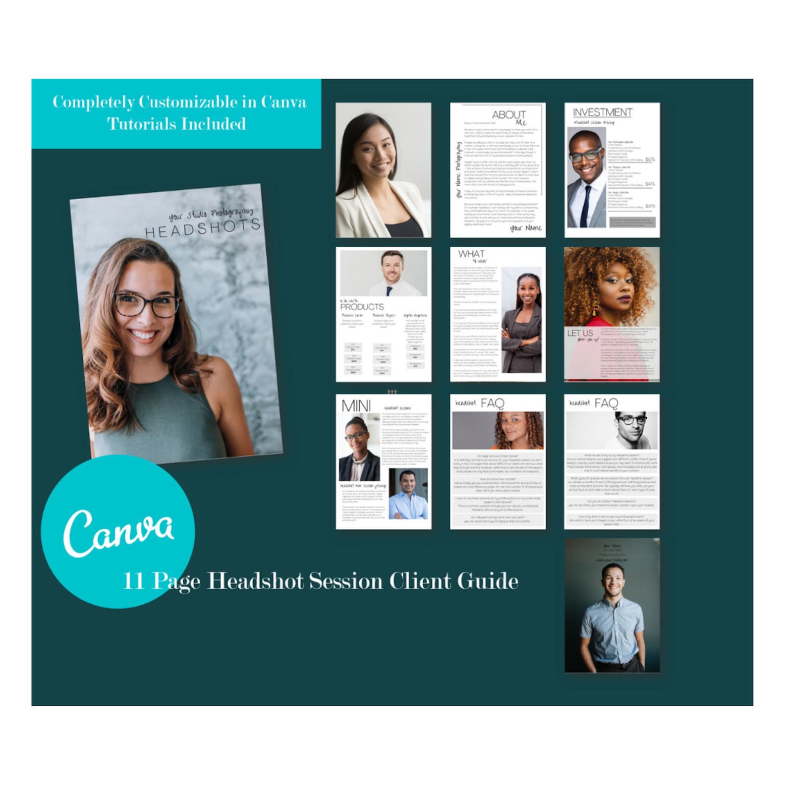 Headshot Photography Client Guide for Canva 2nd Edition Etsy