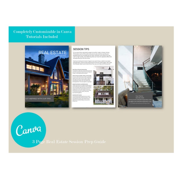 Real Estate Photography Session Prep Guide for Canva, Real Estate Client Guide