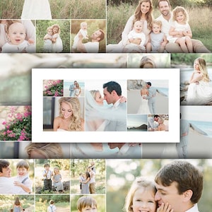 10x20 Photo Collage Storyboard Template - 8 Pack - For Photographers - Photoshop Required - STORYLINE