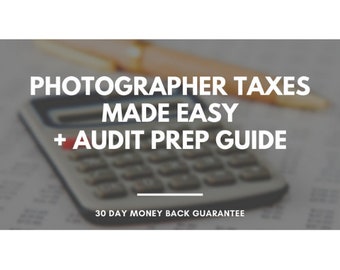 Photography Tax Spreadsheet, Expense Tracker, Multi-Year Bookkeeping, Small Business Accounting, Audit Prep, Photographer Template