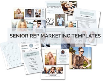 Senior Rep Marketing Kit | Referral Program and Contract Templates for Senior Photographers | Rep Forms & Social Media Bundle