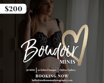 Boudoir Mini Session Marketing Kit | Photoshop and Social Media Templates for Boudoir Photographers | Instagram & Facebook Ads