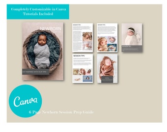 Newborn Client Guide, Canva Template, Session Prep Guide, Photographer Welcome Packet, Newborn Photographer Marketing