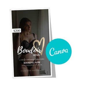 Boudoir Mini Session Marketing Template für Canva, Fotografie Marketing Template für Fotografen, Instagram Stories, Facebook Template V1