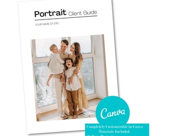 Family Client Guide for Canva, Magazine Welcome Packet Template, Portrait Photography Magazine Template