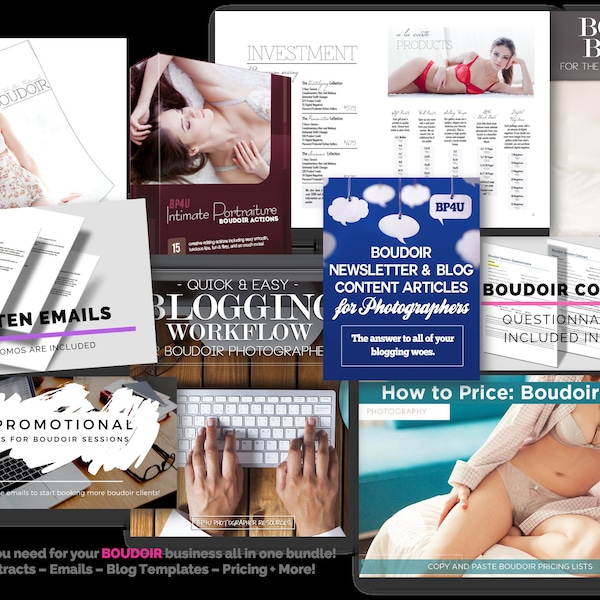 The Complete Boudoir Product Collection for Photographers, Boudoir Photography Product Bundle