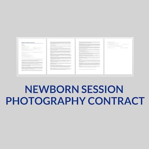 Newborn Photography Contract | Editable Session Agreement | Word Template for Photographers