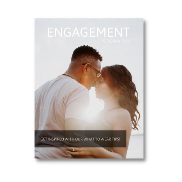 Engagement Session Prep Client Guide, Couples Welcome Packet, Engagement Photography Tips for Photographers