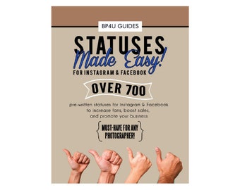 700+ Instagram & Facebook Captions for Photographers, Social Media Content, Done-For-You Posts, Content Planner
