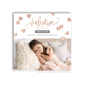 Valentine&#39;s Day Mini Session Digital Social Media Marketing Board - Valentine&#39;s Sessions Promo Card - HEARTFELT