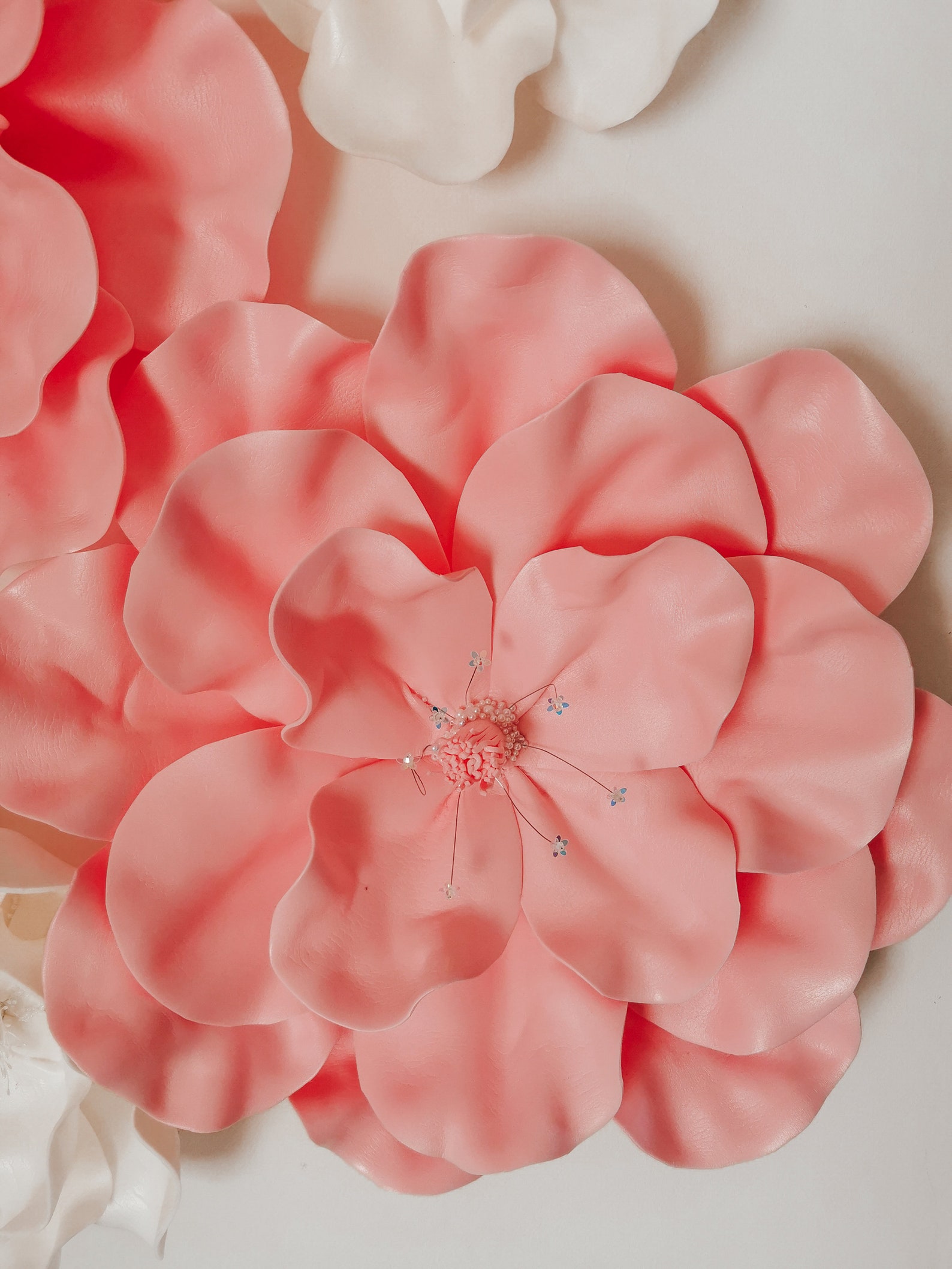 Wall Flowers.Pink flowers.Nursery Wall decor Etsy